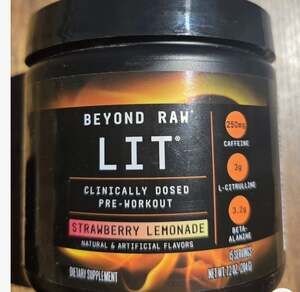 3 containers of Beyond Raw Lit Pre-Beyond Raw LIT Clinically Dosed Pre-Workout P